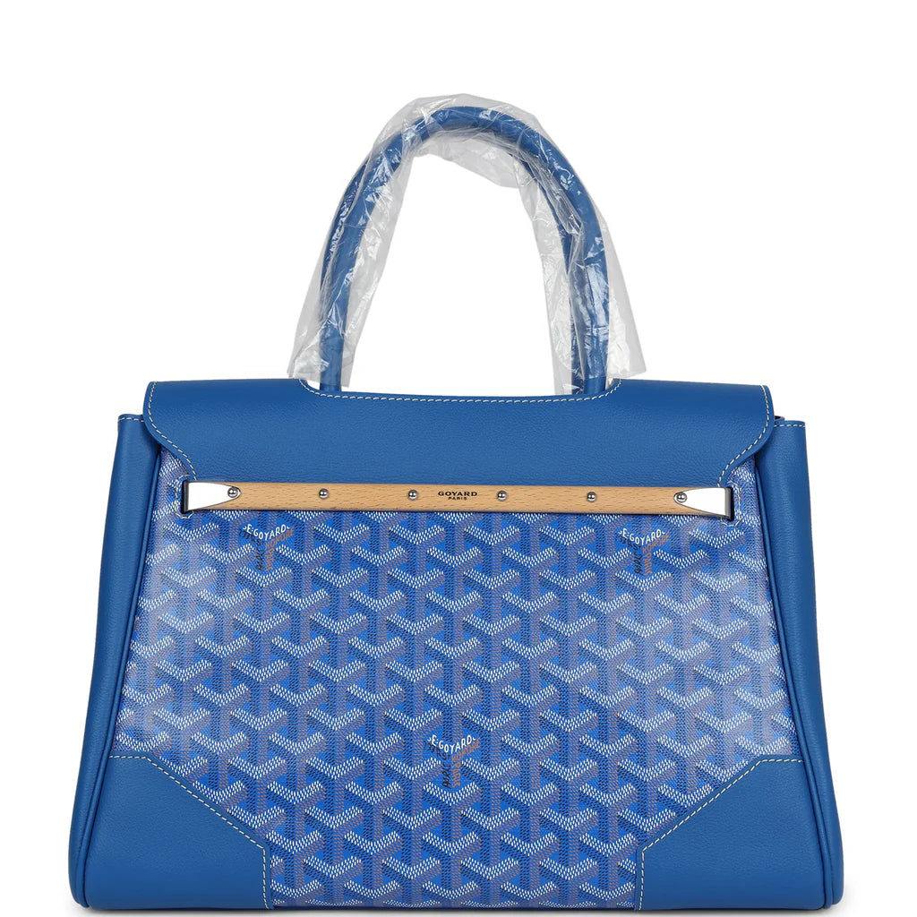 Goyard Saigon Tote Sky Blue Goyardine Canvas Palladium Hardware
