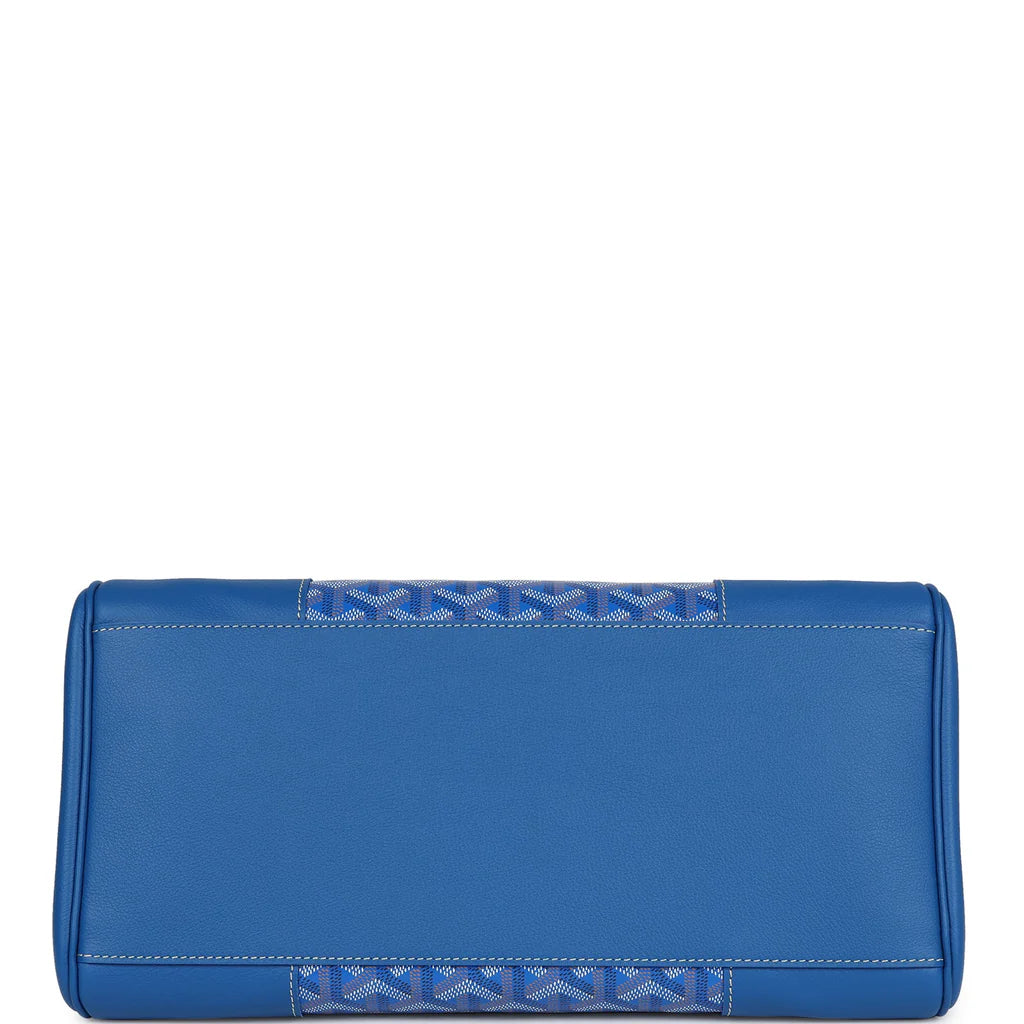 Goyard Saigon Tote Sky Blue Goyardine Canvas Palladium Hardware