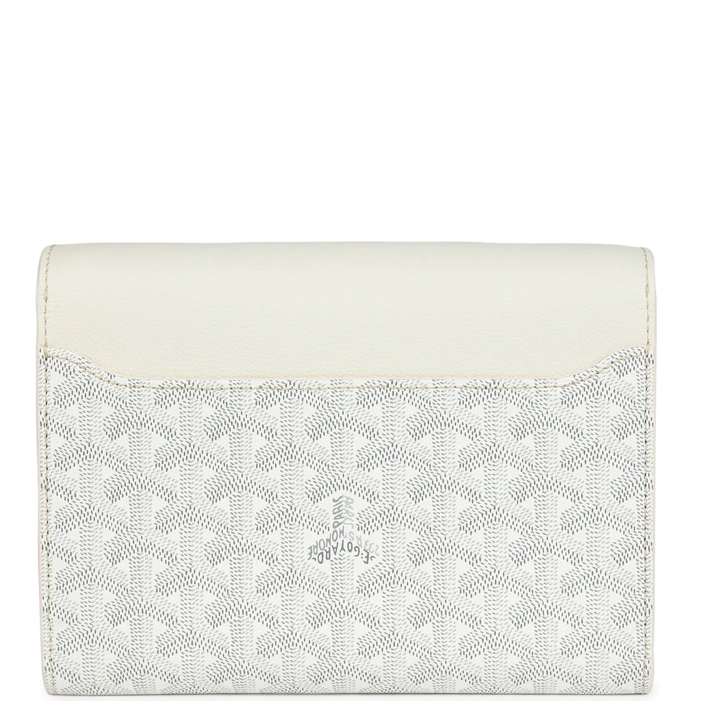 Goyard Goyardine White Chypre Wallet-Pouch Palladium Hardware