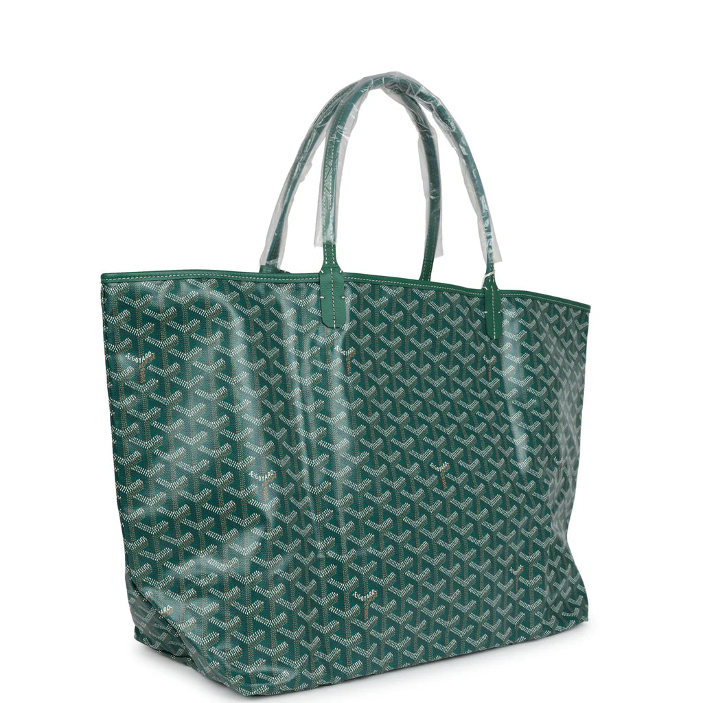 Goyard Goyardine Green St. Louis GM Tote Bag Palladium Hardware