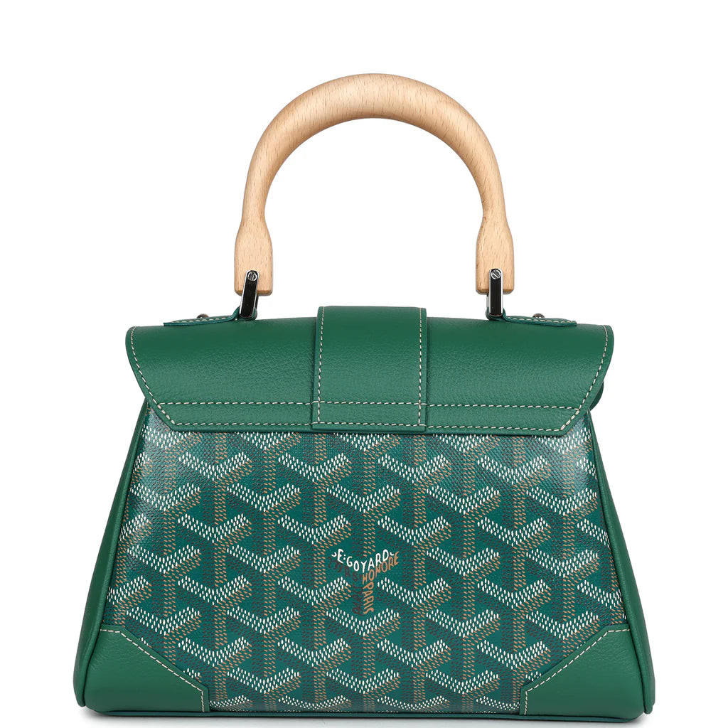 Goyard Saigon Souple Mini Bag Green Goyardine Palladium Hardware