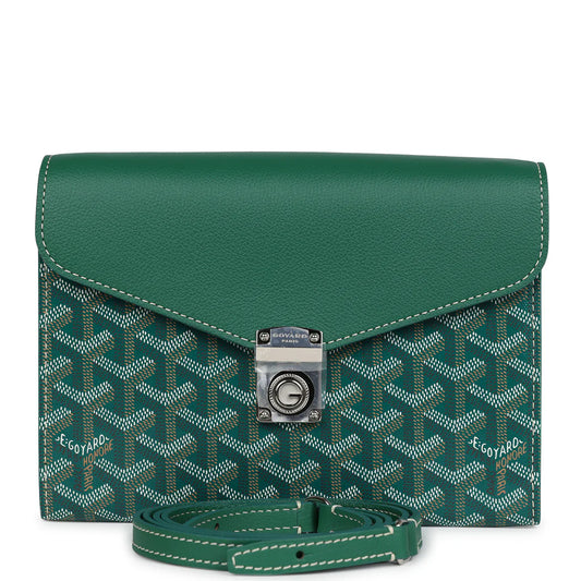 Goyard Goyardine Green Chypre Wallet-Pouch Palladium Hardware