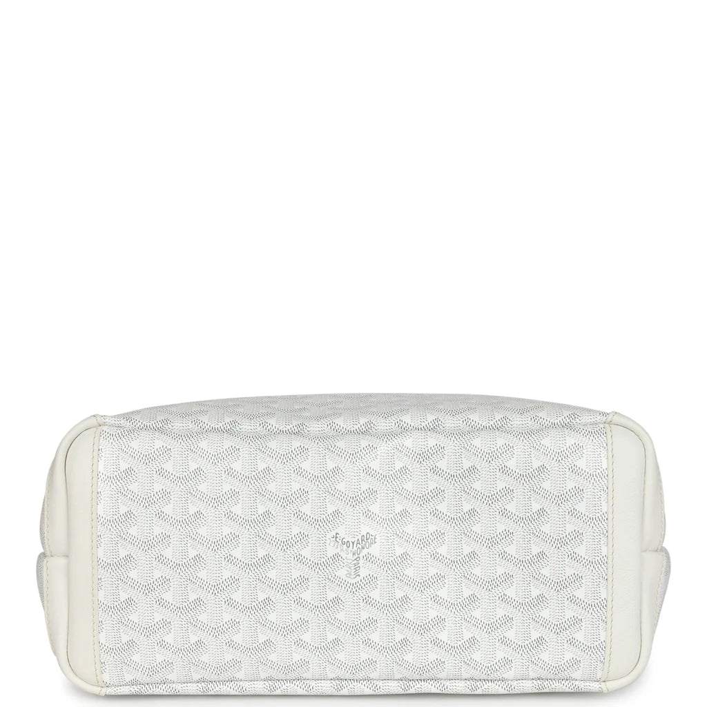 Goyard Goyardine White Artois Tote PM Palladium Hardware