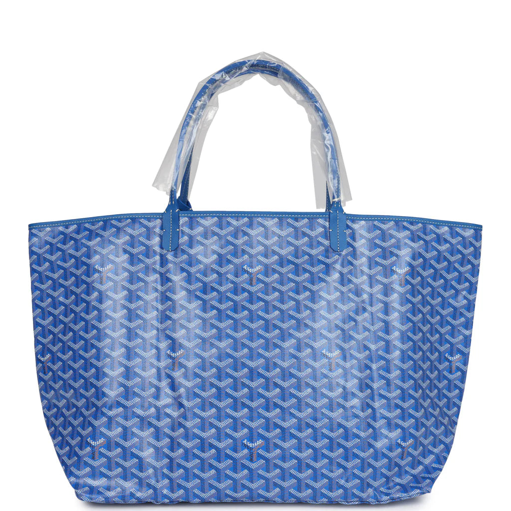 Goyard Goyardine Sky Blue St. Louis GM Tote Bag Palladium Hardware