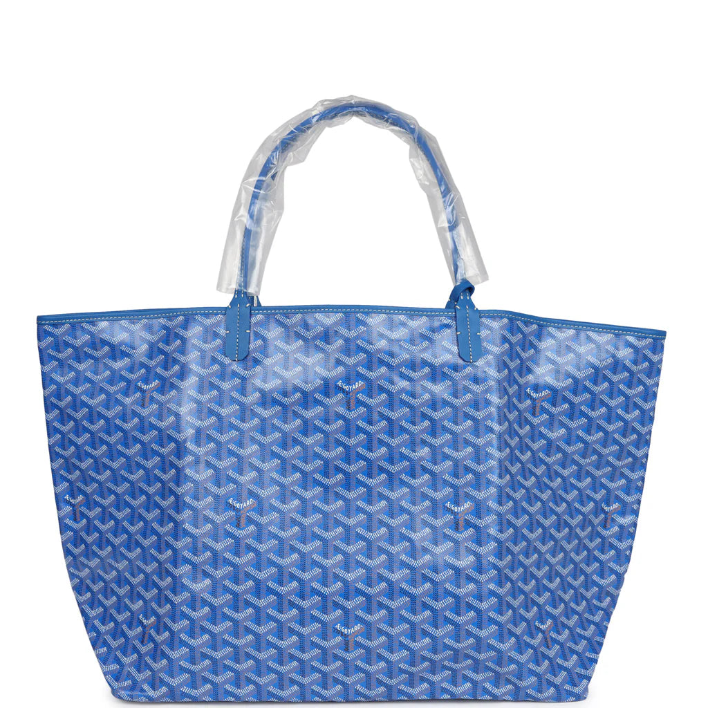 Goyard Goyardine Sky Blue St. Louis GM Tote Bag Palladium Hardware