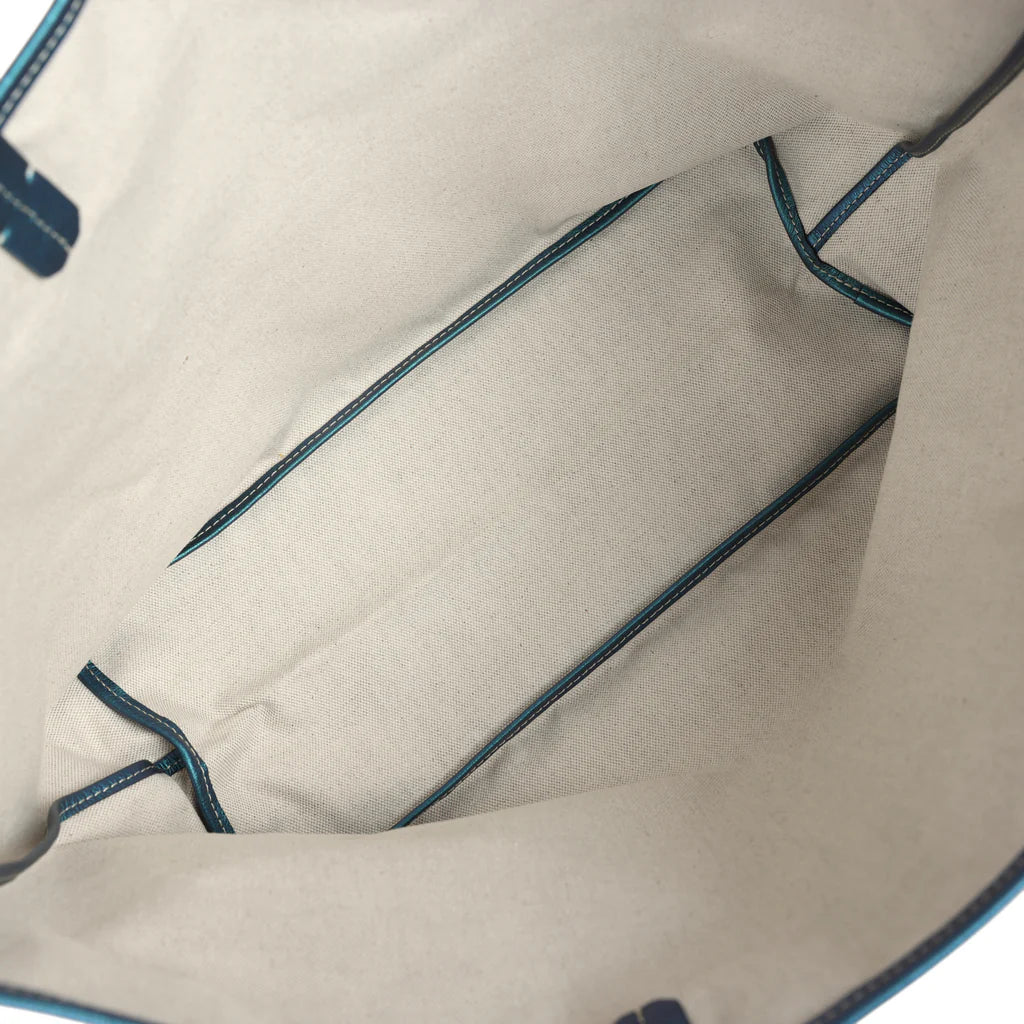 Goyard Goyardine Pearly Blue St. Louis PM Tote Bag Palladium Hardware