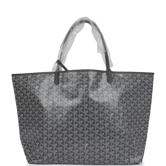 Goyard Goyardine Grey St. Louis GM Tote Bag Palladium Hardware