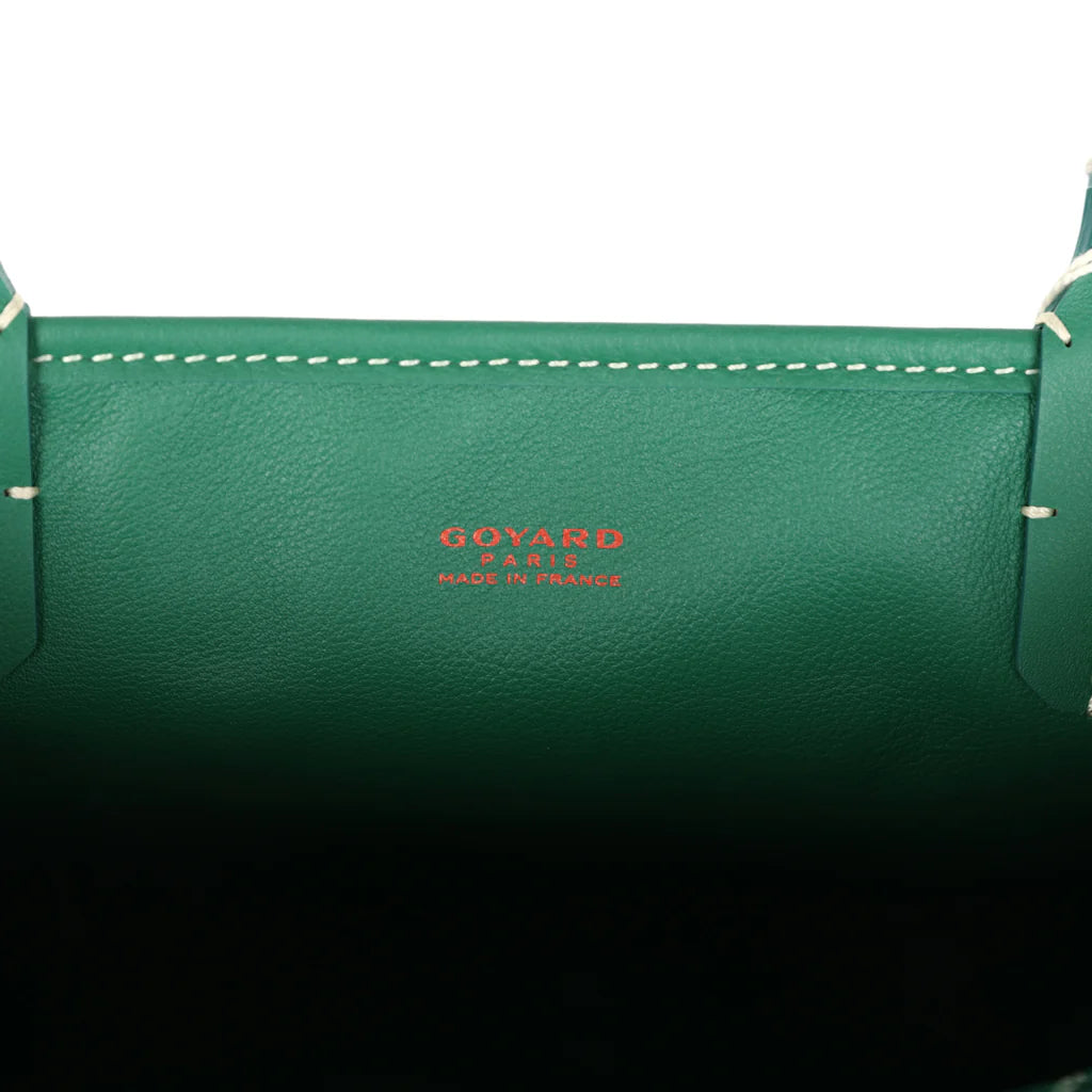 Goyard Goyardine Anjou Green Mini Bag Palladium Hardware