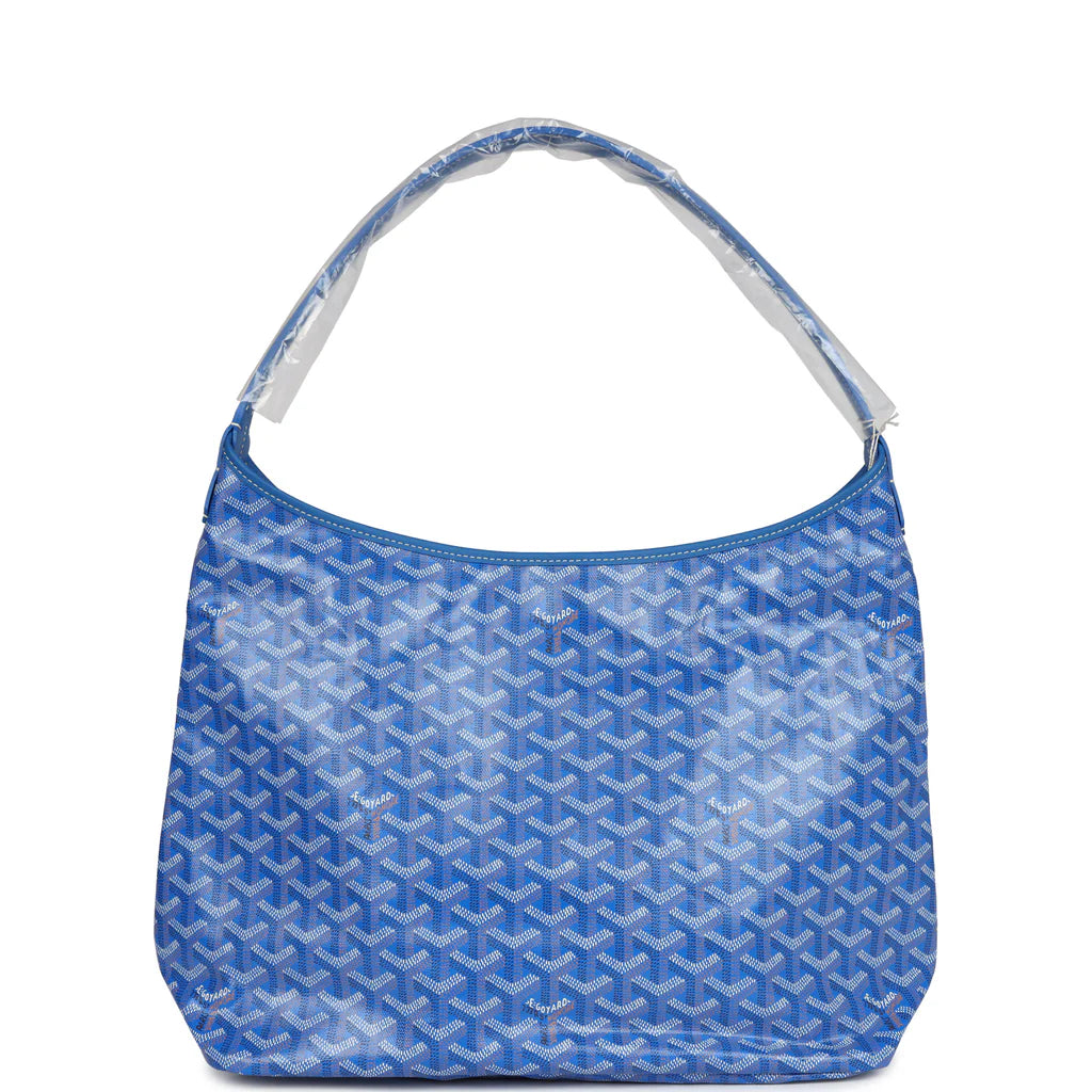 Goyard Goyardine Sky Blue Boheme PM Hobo Bag Palladium Hardware