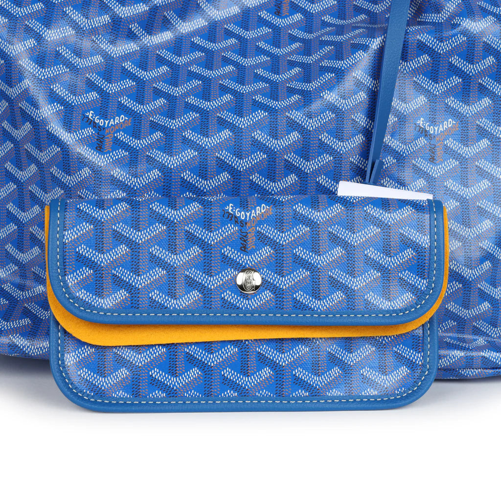 Goyard Goyardine Sky Blue Boheme PM Hobo Bag Palladium Hardware