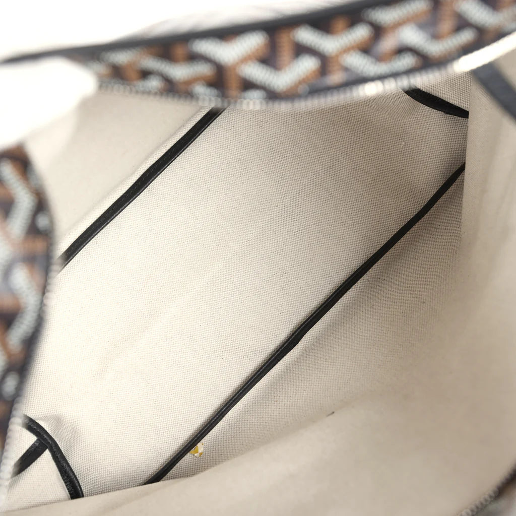 Goyard Goyardine Black Boheme Hobo Bag Palladium Hardware