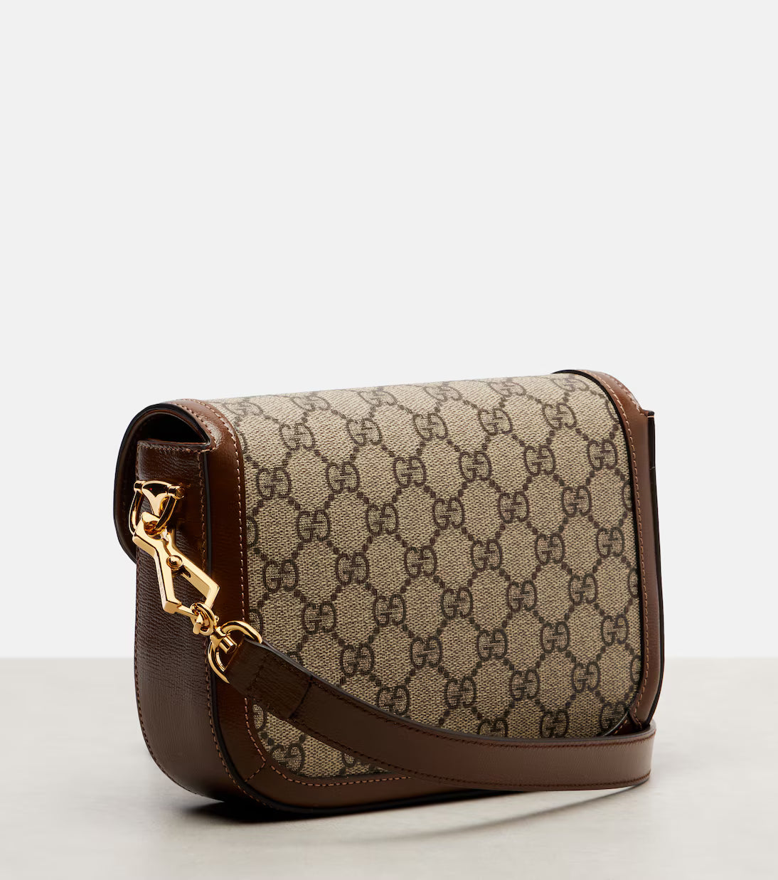 Gucci Gucci Horsebit 1955 Mini leather-trimmed shoulder bag 2025