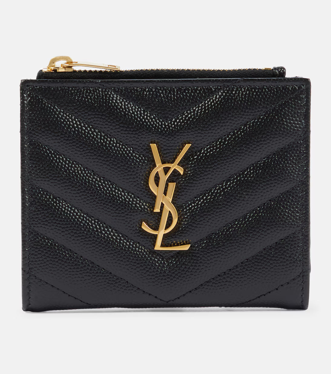 Saint Laurent Monogram zipped leather wallet 2025