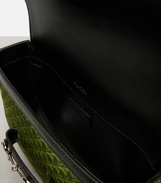 Gucci Horsebit 1955 Small velvet shoulder bag 2025