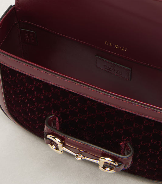 Gucci Gucci Horsebit 1955 Small velvet shoulder bag 2025