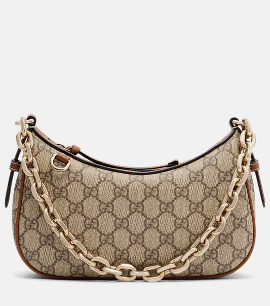 Gucci GG Emblem Small canvas shoulder bag 2025