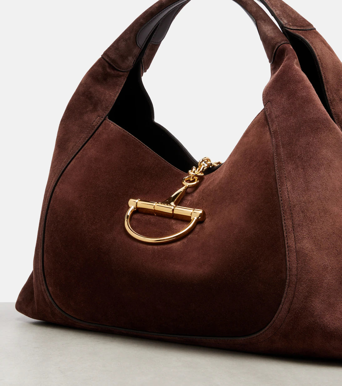 Gucci Softbit Maxi suede shoulder bag 2025