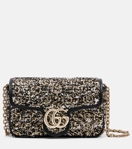 Gucci GG Marmont Mini tweed shoulder bag 2025