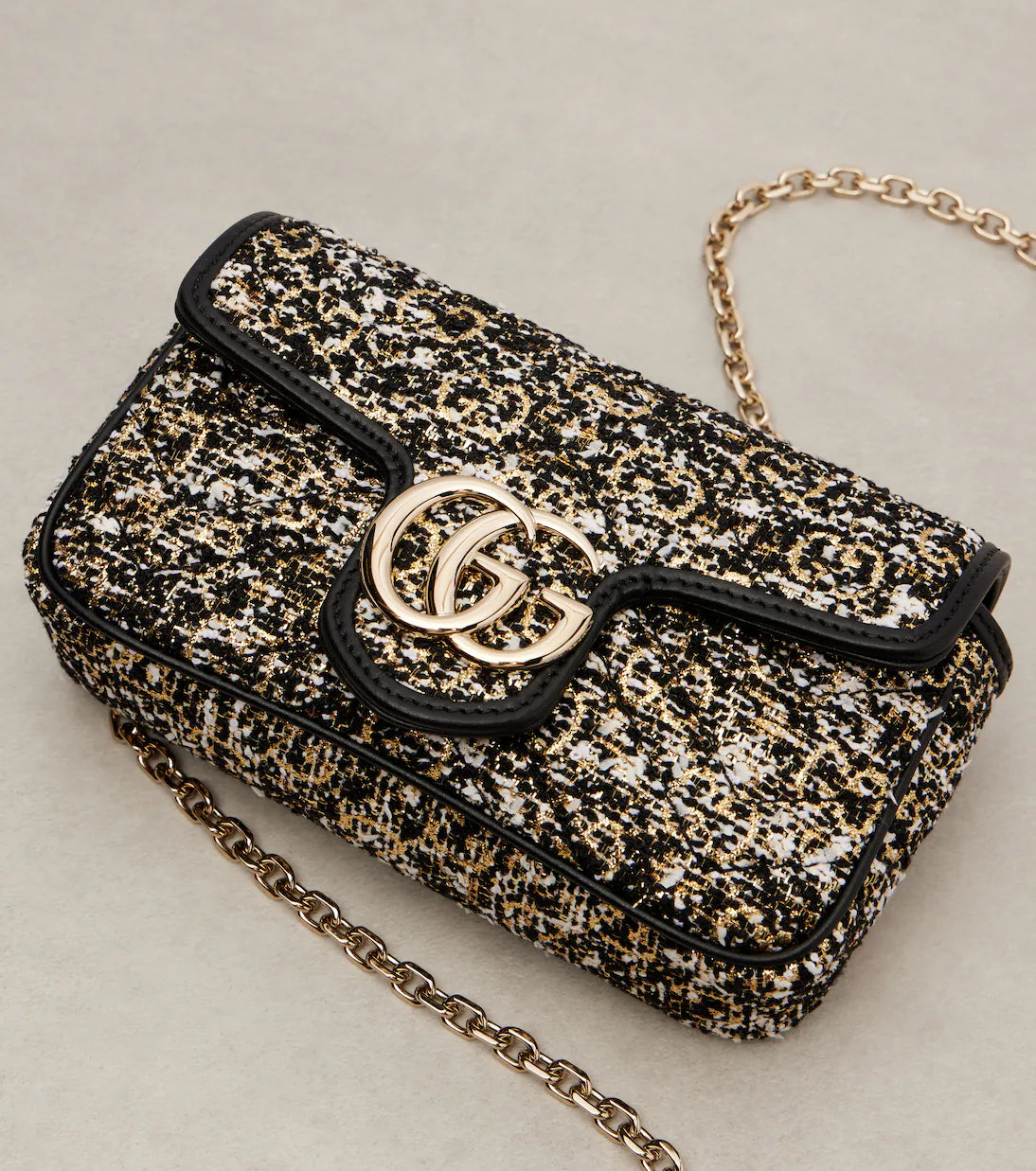 Gucci GG Marmont Mini tweed shoulder bag 2025