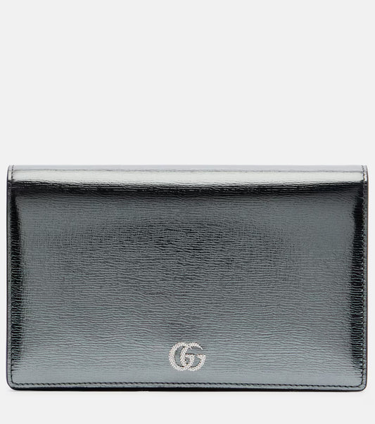 Gucci GG Marmont leather wallet on chain 2025