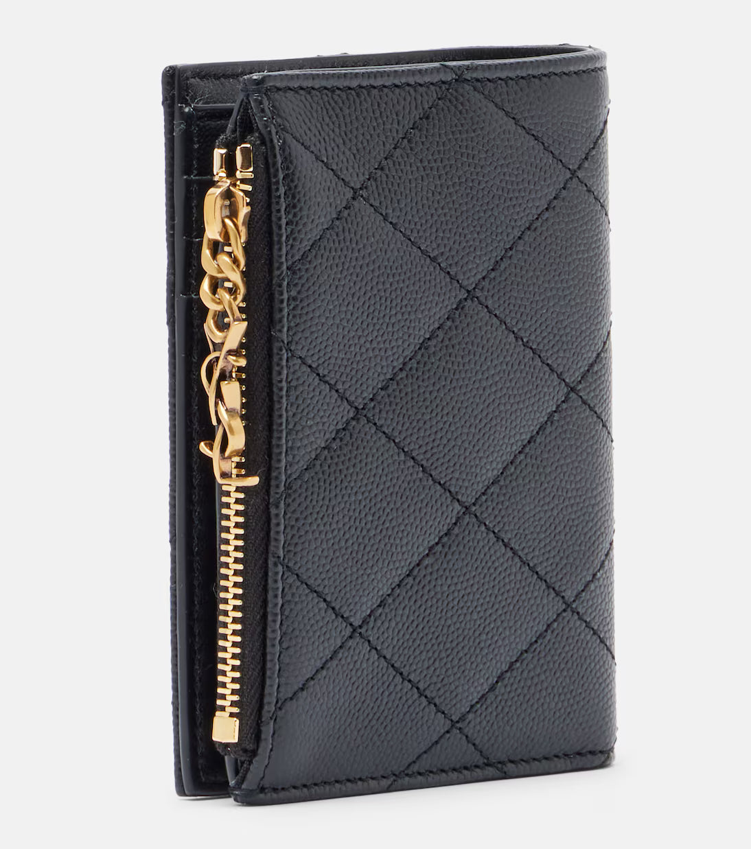 Saint Laurent Cassandre Bijou quilted leather wallet 2025