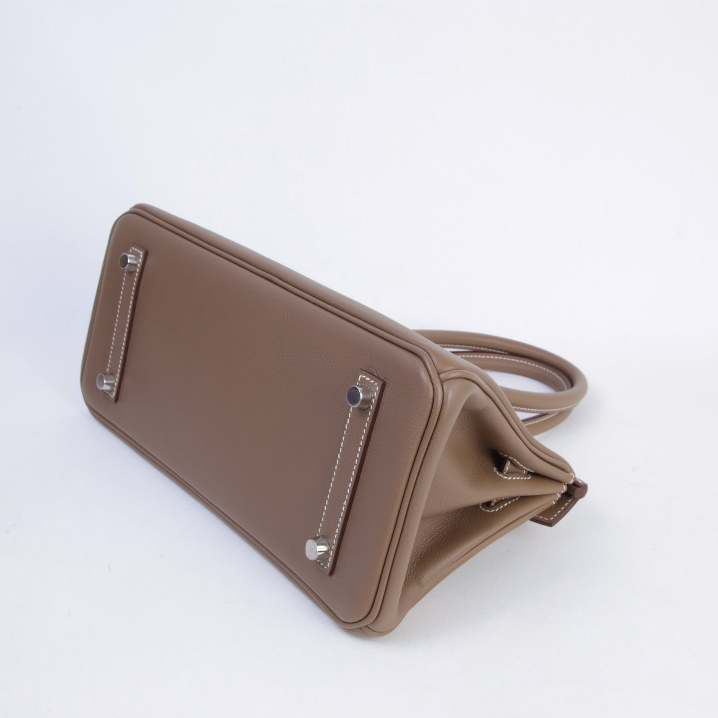 HERMÈS Birkin Shoulder Light 29 Etoupe (18) Evercolor Palladium hardware K (2025)