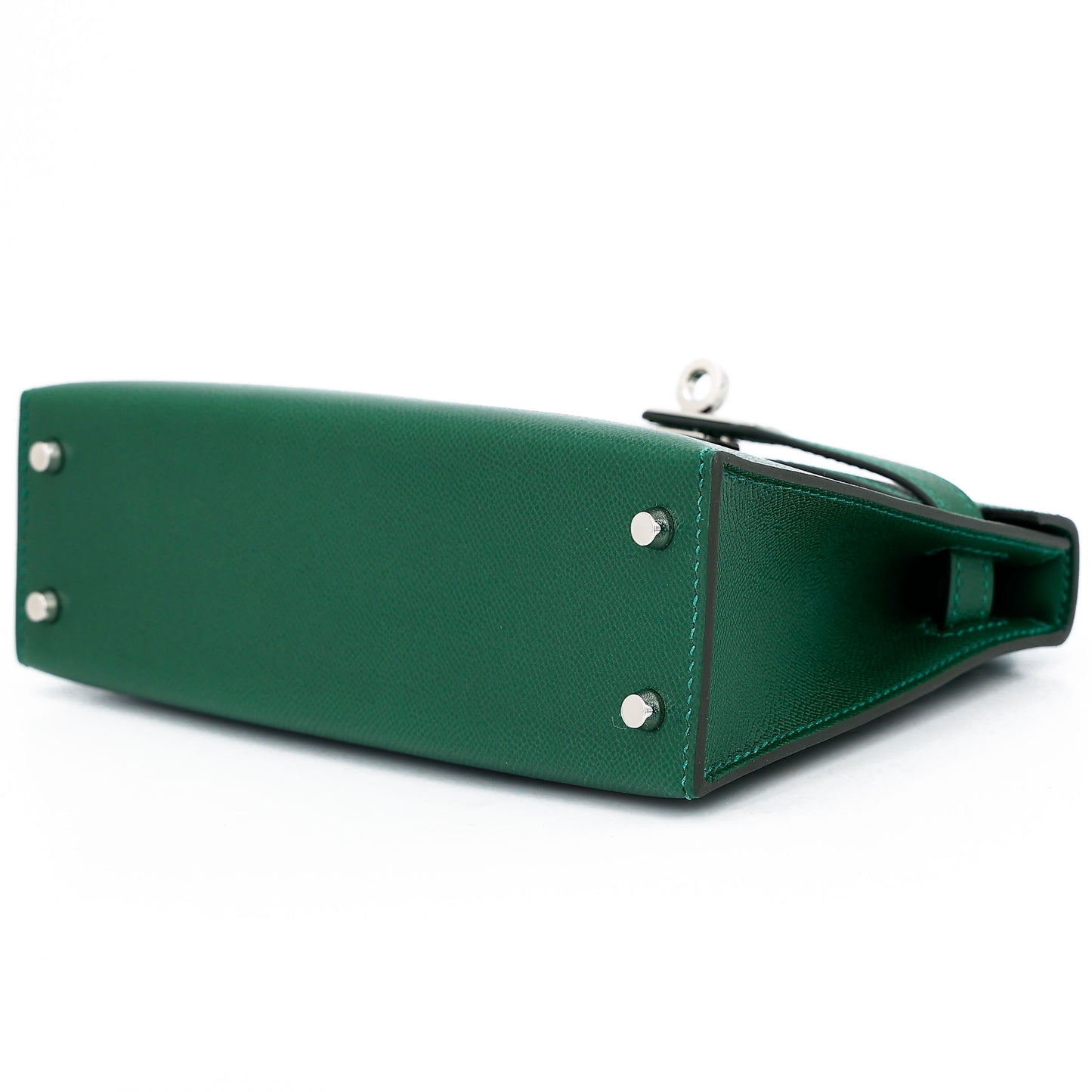 HERMÈS Mini Kelly II Vert Moyen (65) Madame Palladium hardware W (2024)