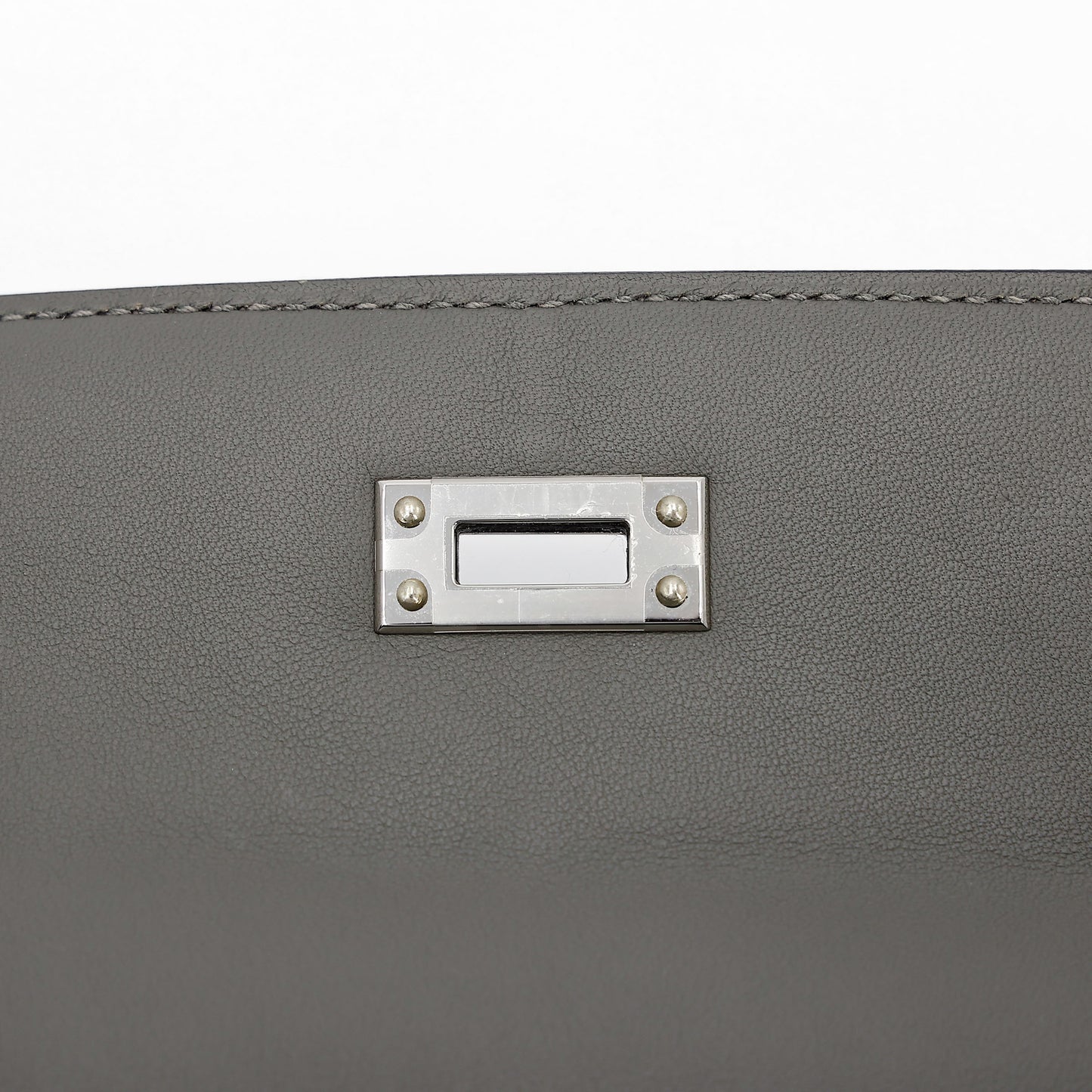 HERMÈS Limited Edition Kelly 25 Padded Sellier Gris Meyer (0L) Swift Palladium hardware B (2023)