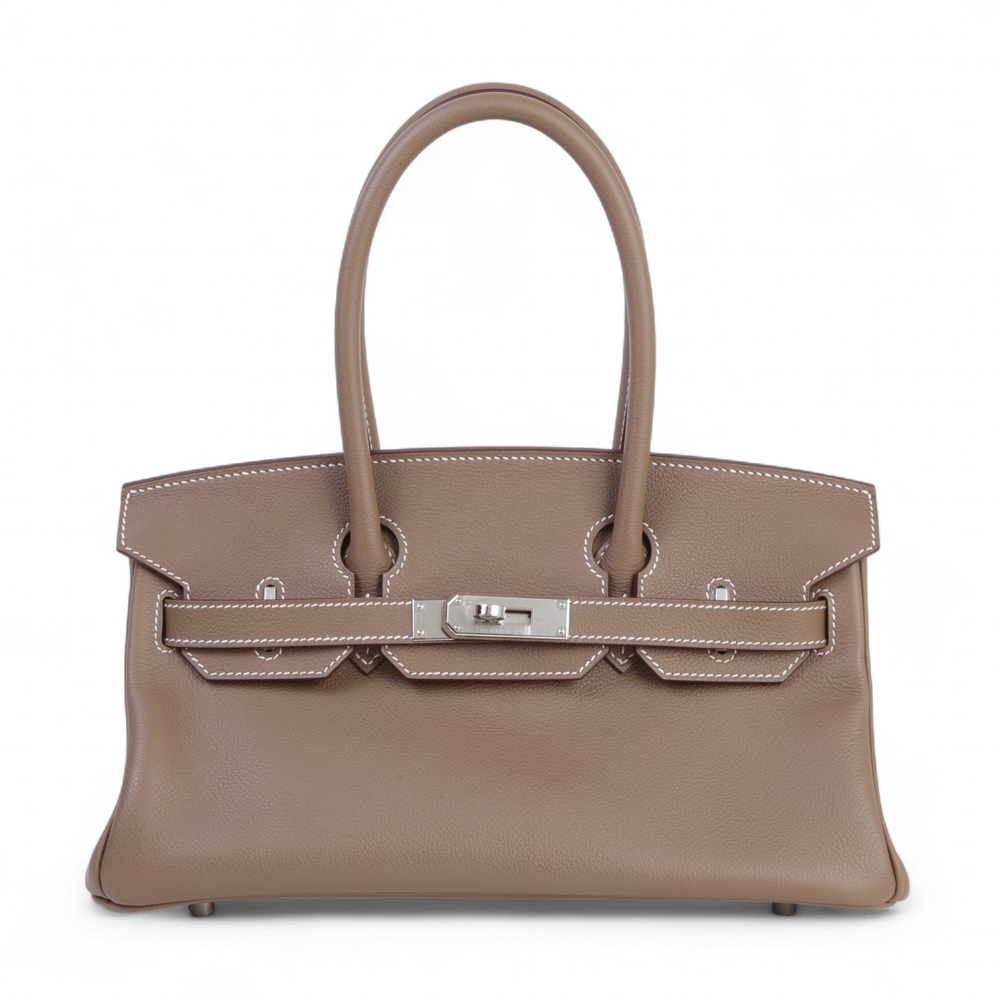 HERMÈS Birkin Shoulder Light 29 Etoupe (18) Evercolor Palladium hardware K (2025)