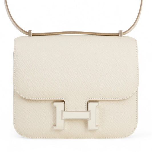 HERMÈS Constance Mini Craie (10) Epsom Lacquer Hardware Palladium hardware K (2025)