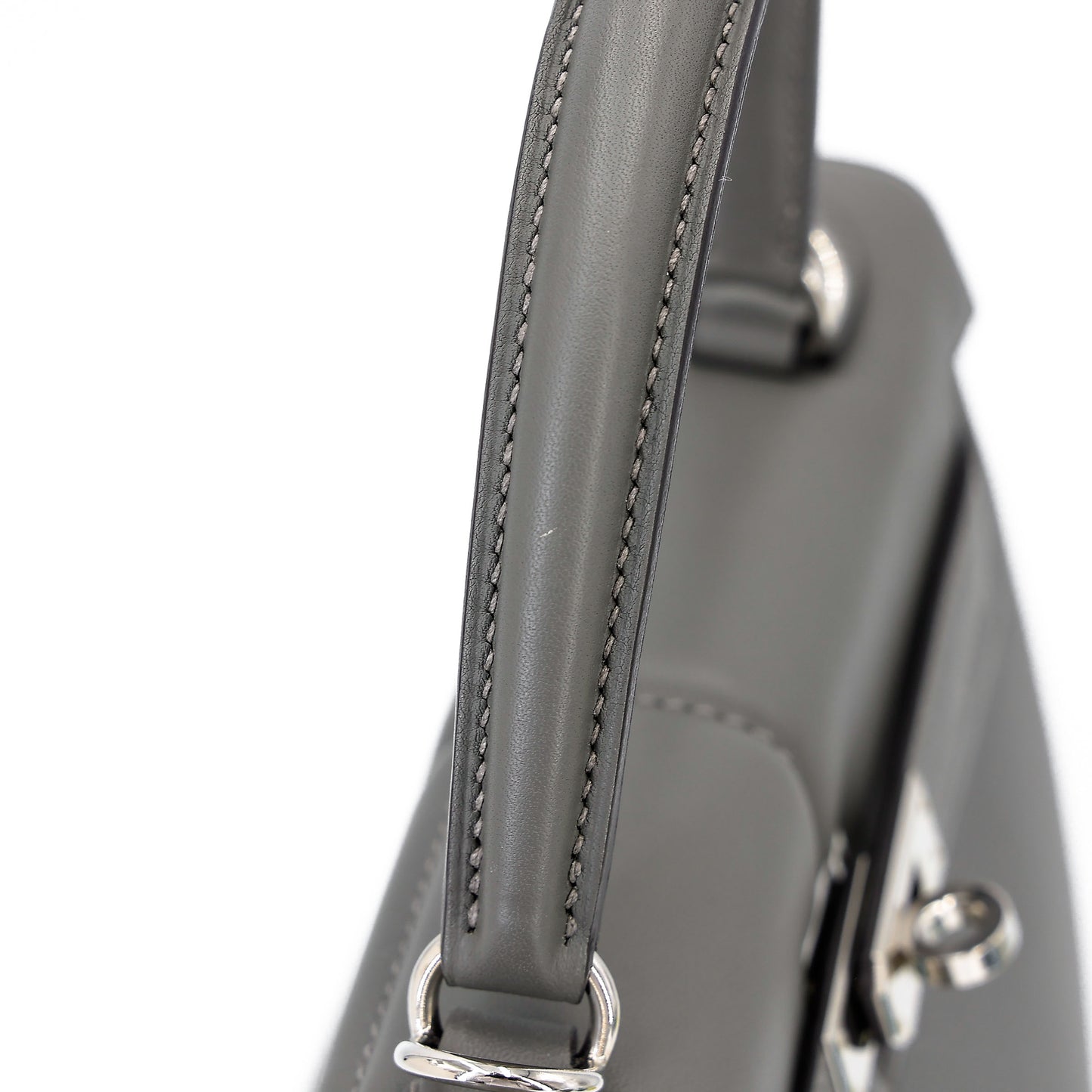 HERMÈS Limited Edition Kelly 25 Padded Sellier Gris Meyer (0L) Swift Palladium hardware B (2023)
