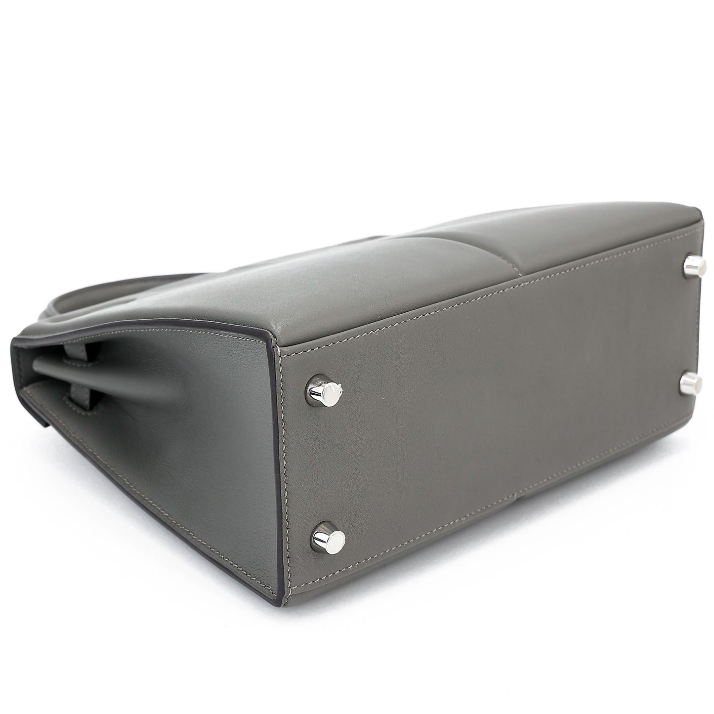 HERMÈS Limited Edition Kelly 25 Padded Sellier Gris Meyer (0L) Swift Palladium hardware B (2023)