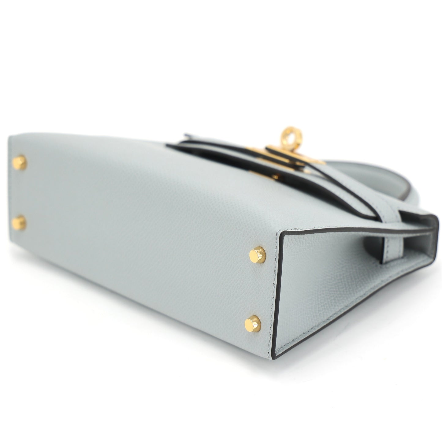 HERMÈS Mini Kelly II Bleu Glacier (8U) Epsom Gold hardware K (2025)