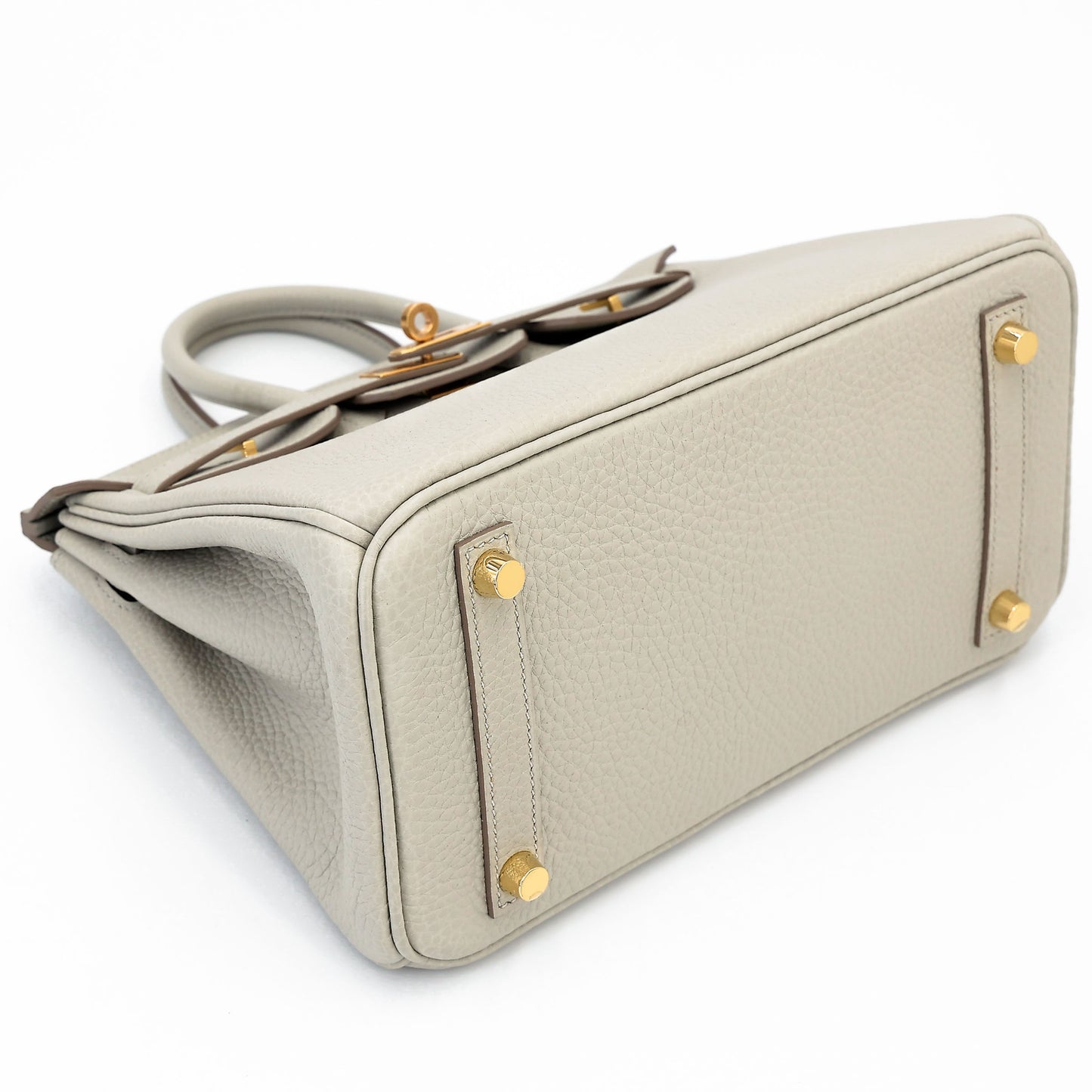 HERMÈS Birkin 25 Gris Perle (80) Togo Gold hardware W (2024)