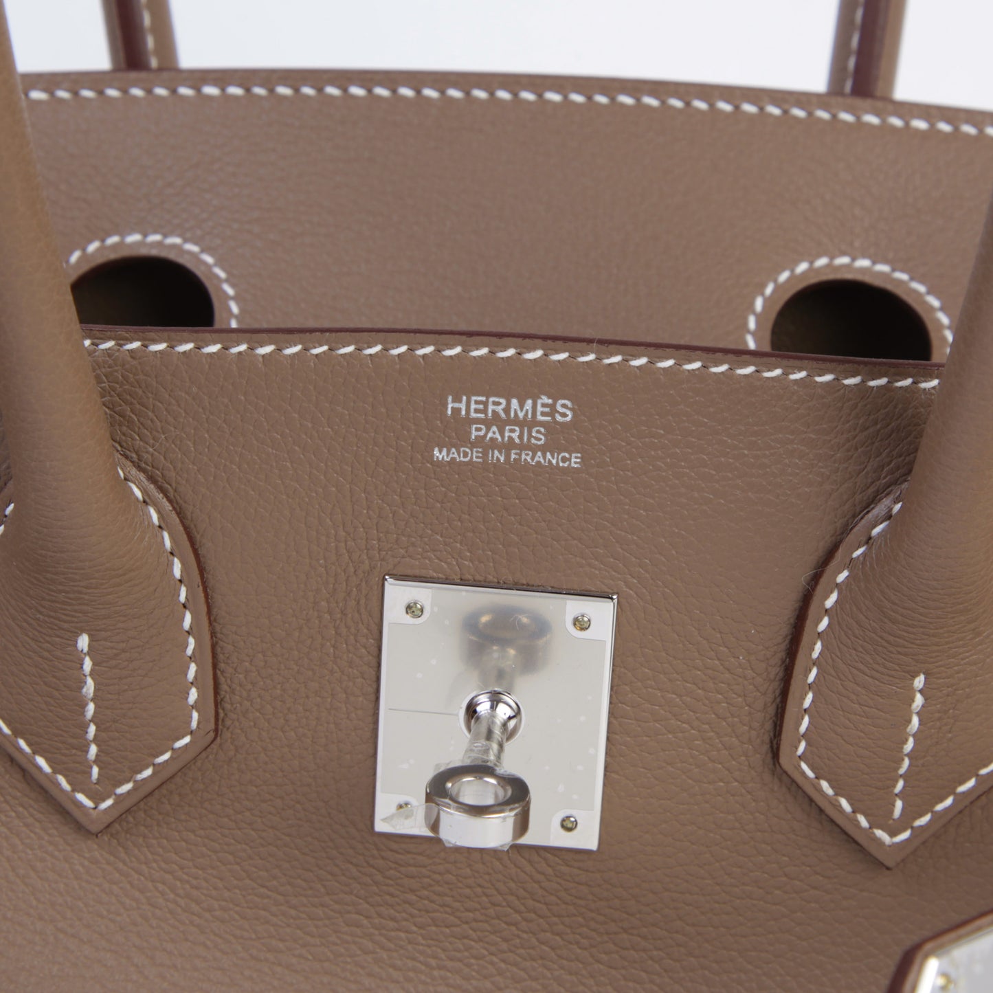 HERMÈS Birkin Shoulder Light 29 Etoupe (18) Evercolor Palladium hardware K (2025)