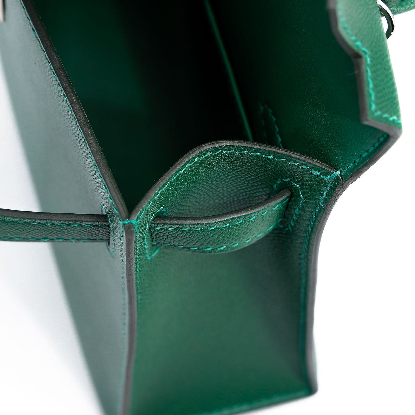 HERMÈS Mini Kelly II Vert Moyen (65) Madame Palladium hardware W (2024)