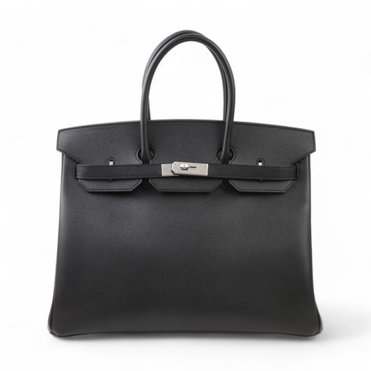 HERMÈS Birkin 35 Black (89) Epsom Palladium hardware D (2019)